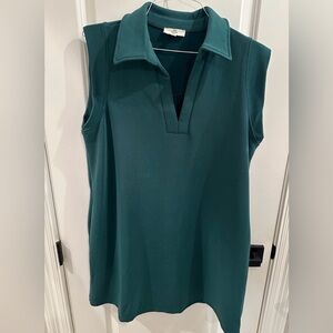 Entro Sleeveless Hunter green Dress